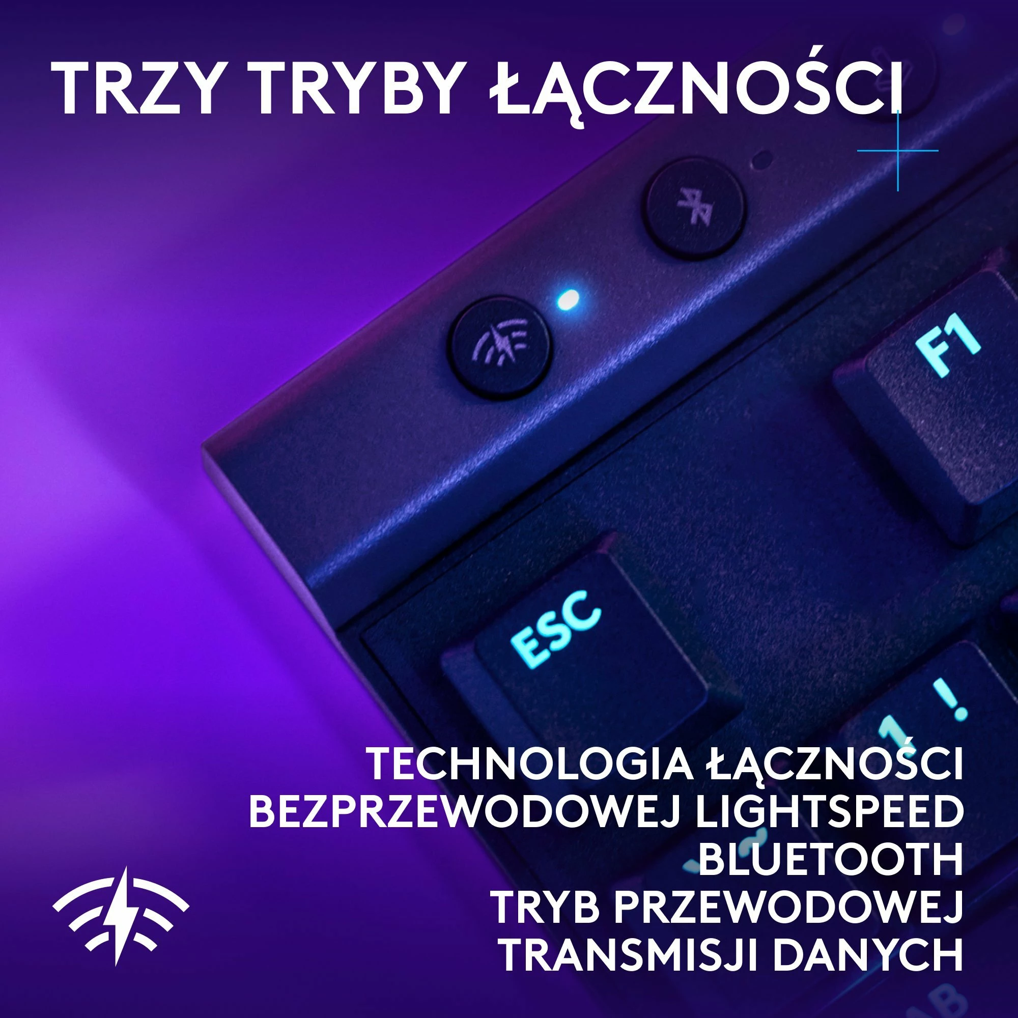 Tastierë gaming Logitech G515 LIGHTSPEED TKL 920-012538, mekanike GL Brown, RGB, USB-C/Bluetooth/2.4GHz, US INTL, e zezë