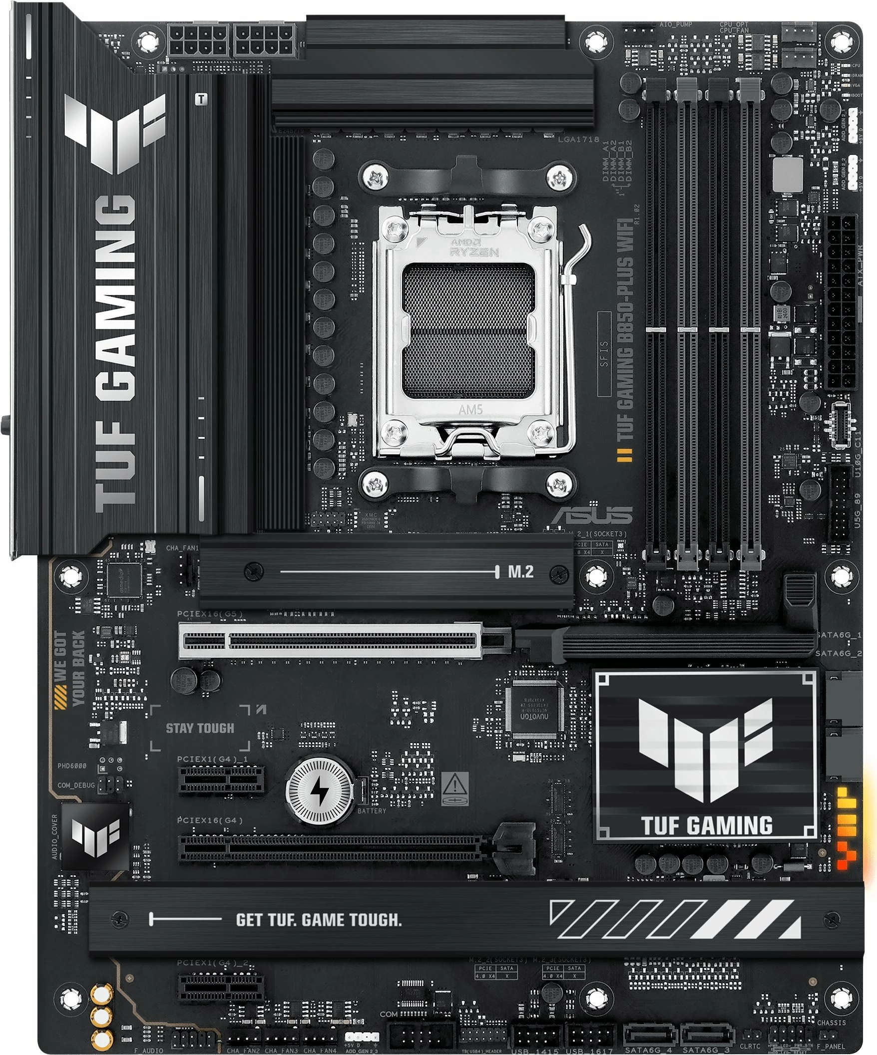 Pllakë amë Asus TUF GAMING B850-PLUS WIFI, AM5, ATX, DDR5, Wi‑Fi 7