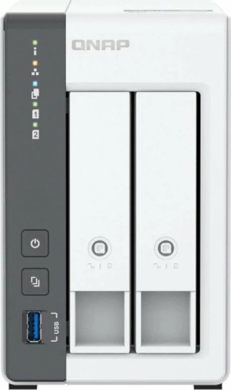 Server fajllash NAS Qnap TS-216G 2-bay 4GB DDR4 2.5GbE pa disqe, bardhë/gri