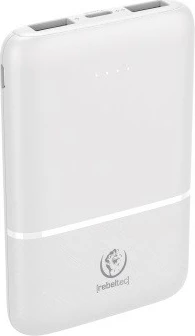 Powerbank Rebeltec P5, 5000mAh, 10W, 3 porta, Bardhë