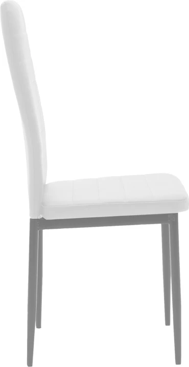 Set tavoline me dy karrige Natali-Parker, MDF e bardhë, këmbë natyrale, 80x80x76cm