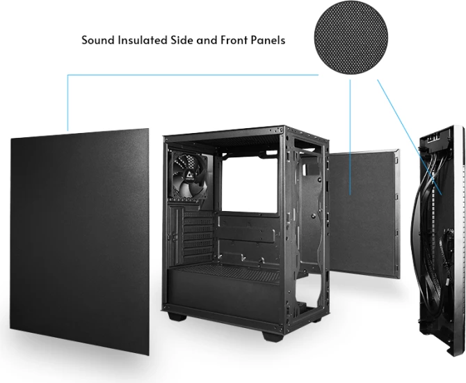 Kasë CHIEFTEC AS-01B-OP, Midi Tower ATX/Micro ATX/Mini-ITX, USB 3.2, pa furnizues rryme, e zezë