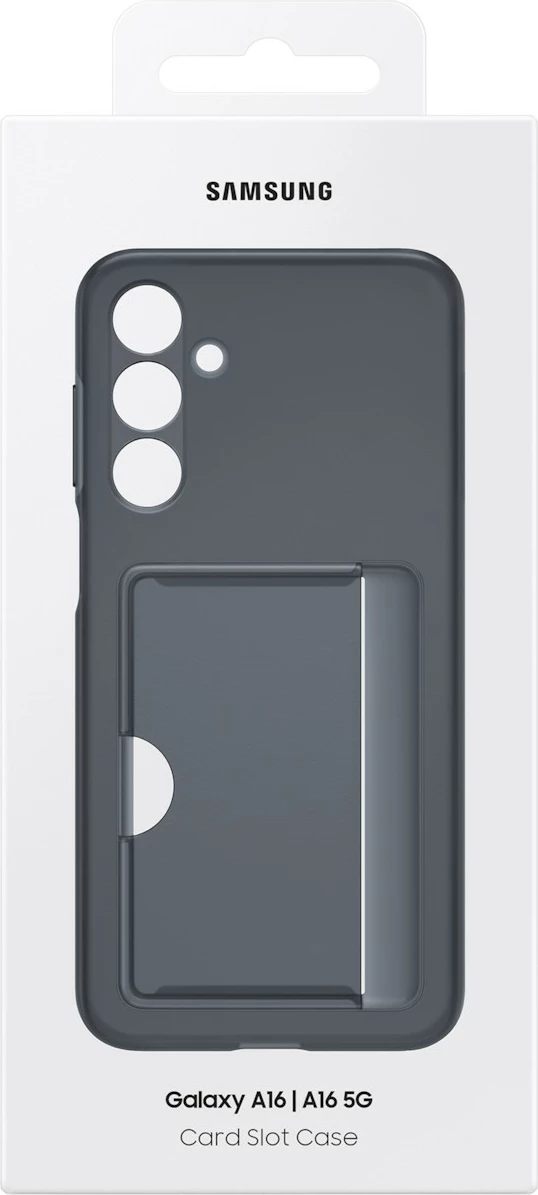 Mbështjellës Samsung Galaxy A16 5G, me vend për kartë, i zi