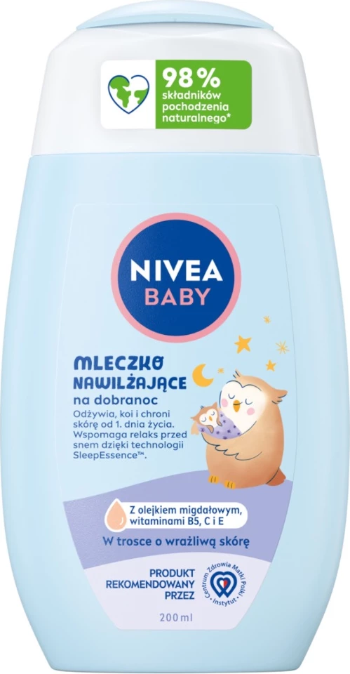 Qumësht hidratues për trup për fëmijë Nivea Baby Bedtime, 200ml