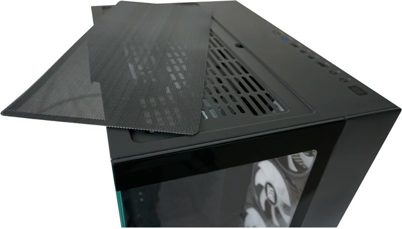 Kasë LC-Power 809B Dark Storm_X, Midi Tower, ATX, RGB, e zezë