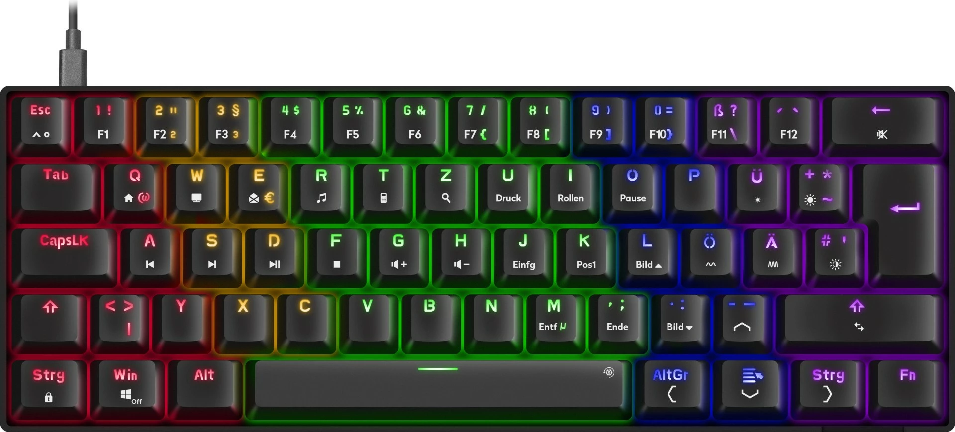 Tastierë gaming Speedlink ATMOS RGB, mekanike, me drita RGB