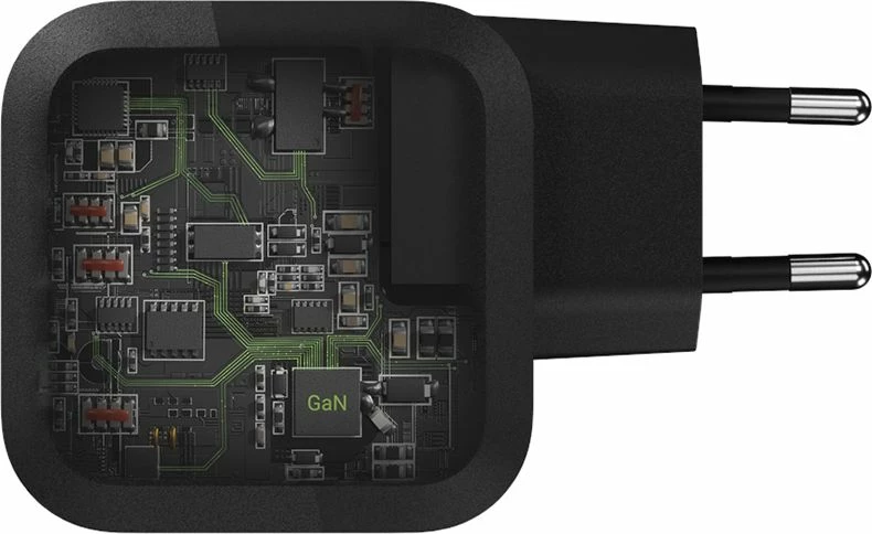 Karikues rrjeti Green Cell PowerGaN 65 W, 2x USB-C + 1x USB-A, 3.25 A, i zi