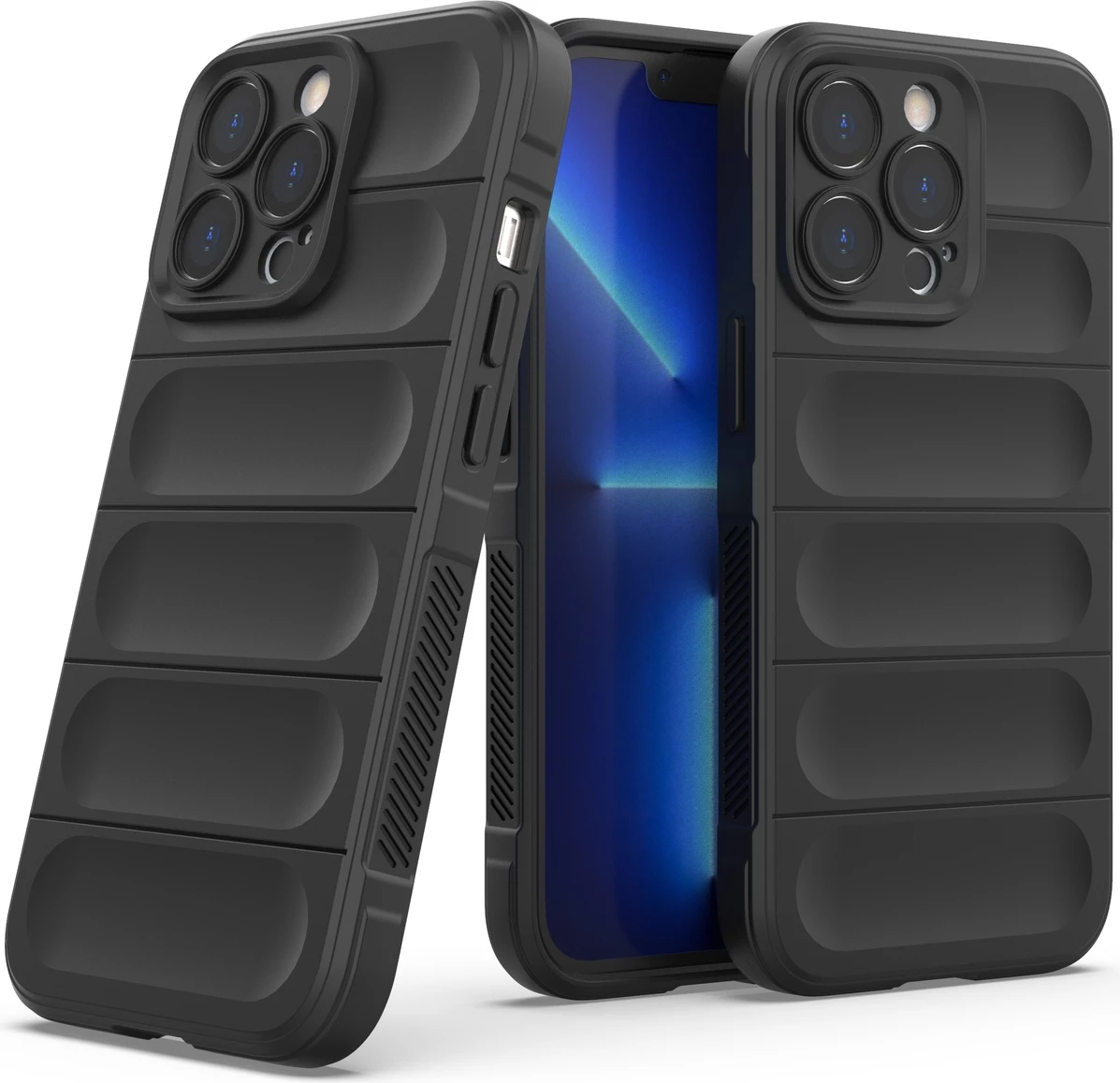 Mbështjellës Hurtel Magic Shield Case për iPhone 13 Pro, TPU, Kaltër e errët