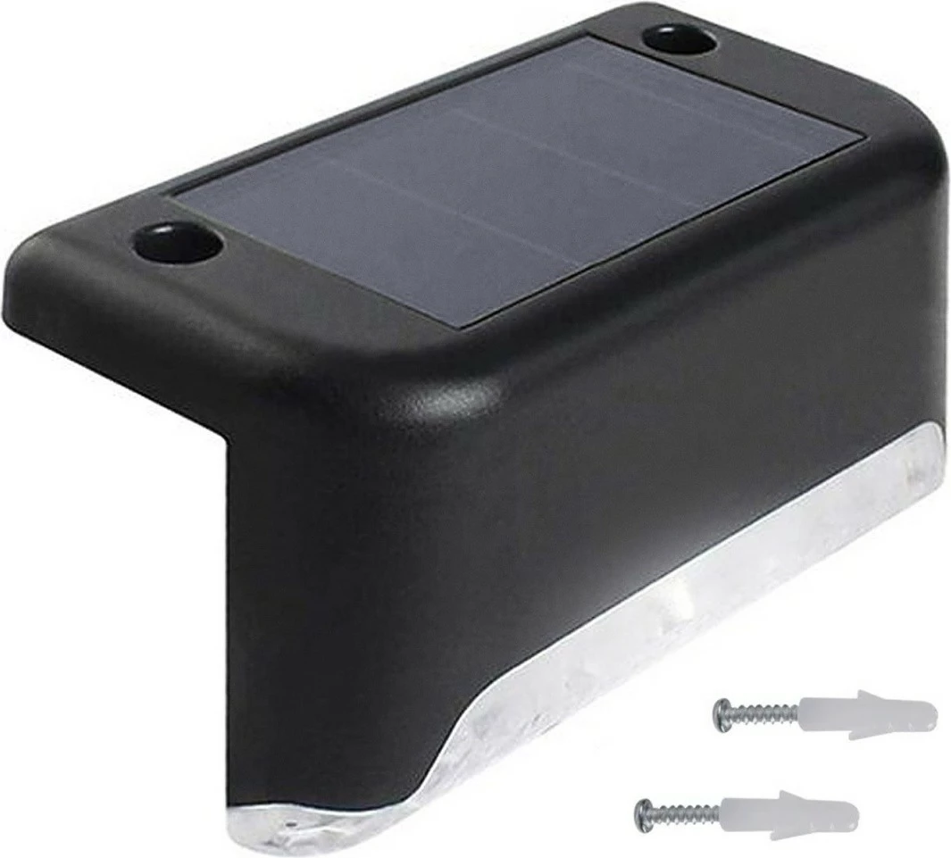 Llambë solare tarrace Maclean MCE319, LED, IP44, 4000K, me sensor errësire, e zezë