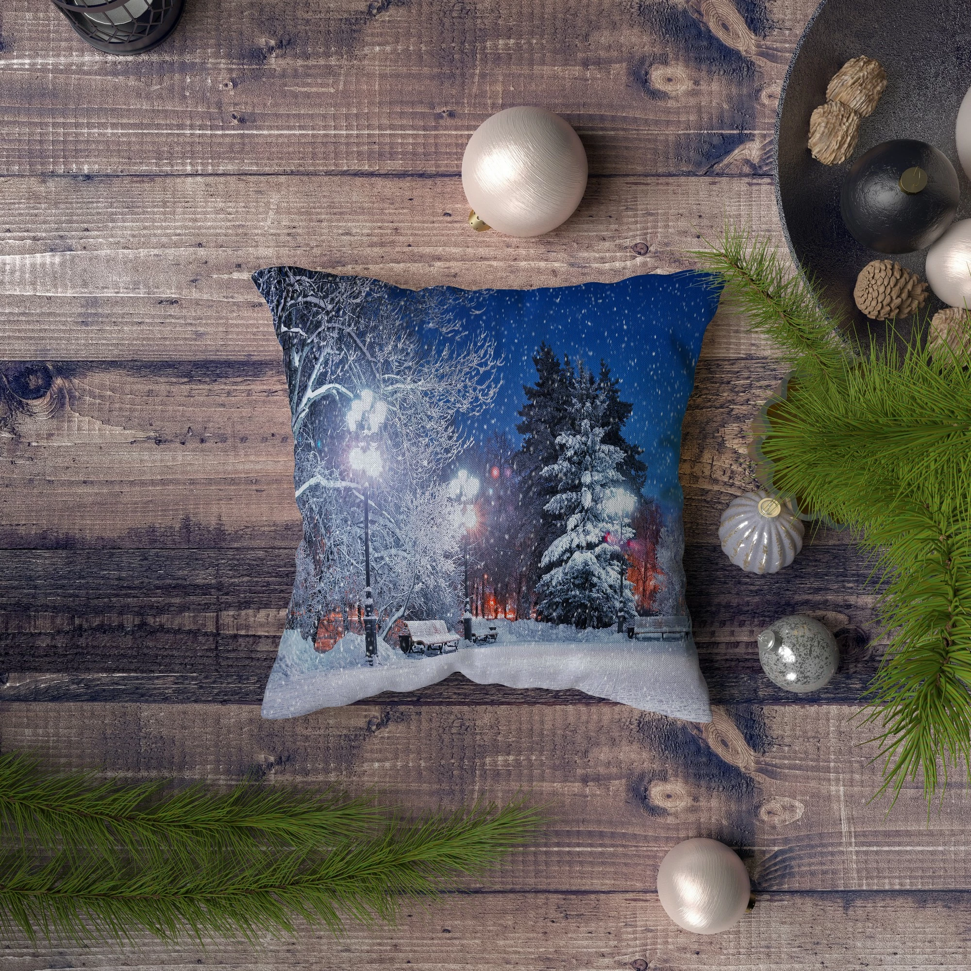 Jastëkëmbulesë dekorative Aberto Design, NYXMAS080, shumëngjyrëshe, 43x43cm