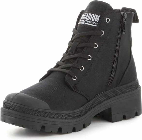 Këpucë Palladium Pallabase Twill për femra, të zeza