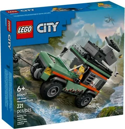 Set LEGO City Off-Road Mountain Truck 4x4, 221 pjesë, për fëmijë, Jeshile