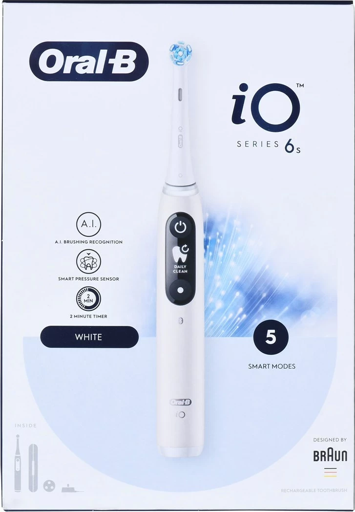 Furçë dhëmbësh elektrike Braun Oral-B iO6, e bardhë