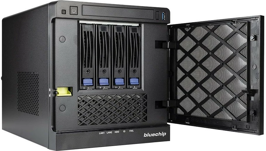 Server bluechip SERVERline T10302s Cube, Atom C3558, 16GB RAM, 960GB SSD, 4x Gigabit Ethernet, zi