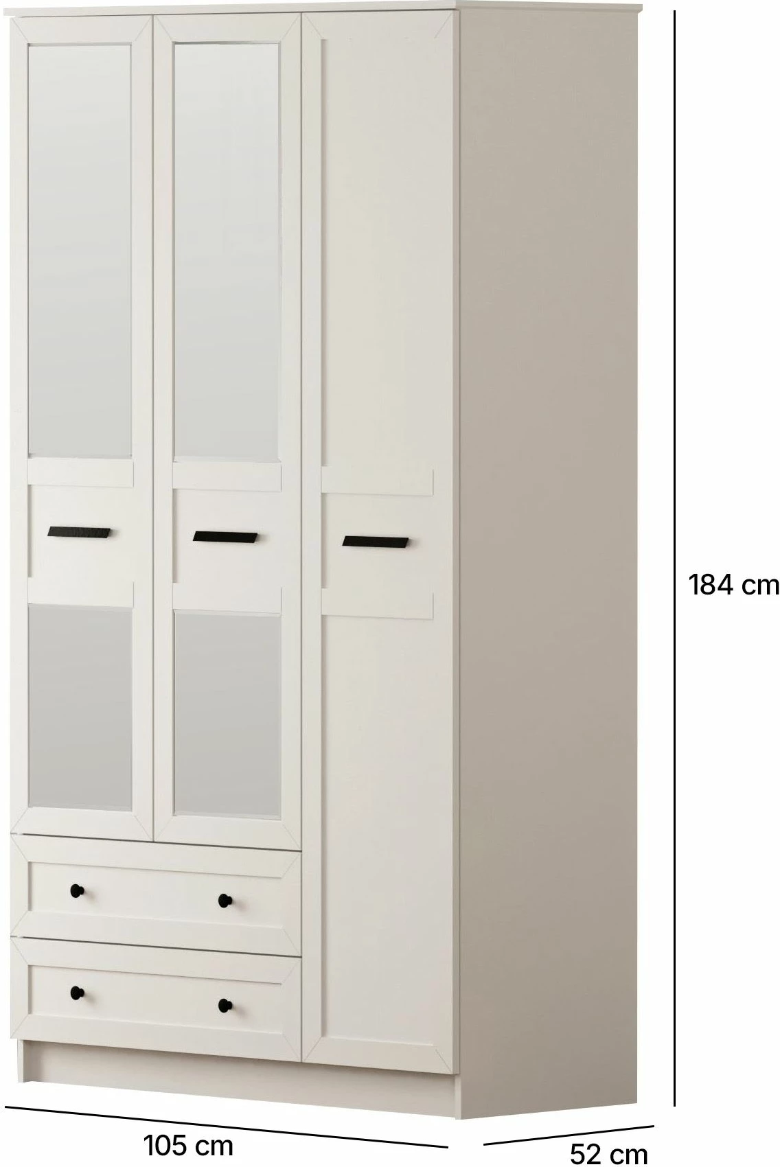 Dollap Skye Decor, ngjyrë e bardhë mat, RB-168-01-008