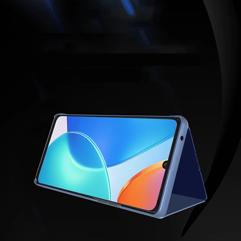 Mbështjellës Hurtel Clear View Case për Honor X7 / Honor Play 30 Plus, me kapak, e zezë