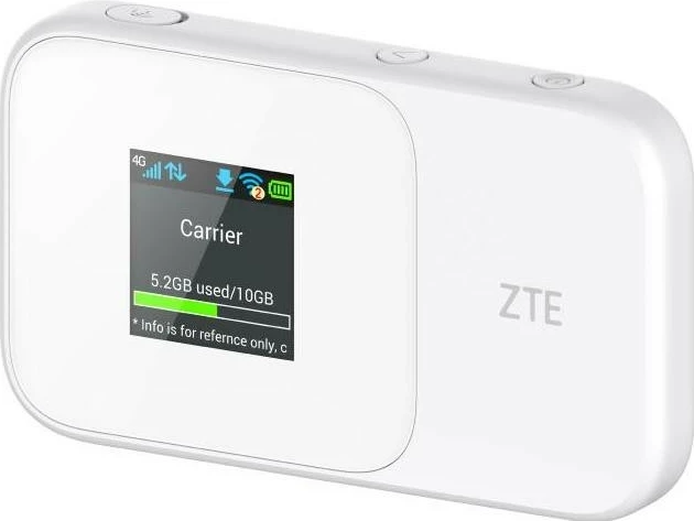 Router mobil ZTE MF986D, 4G/LTE, ekran LCD, i bardhë