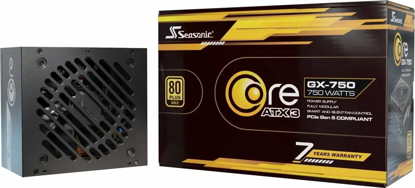 Furnizues rryme SeaSonic Core GX ATX 3 750W, 80 Plus Gold, fully modular, ATX 3.1/PCIe 5.1, SRP-CGX751-A5A32SF, i zi