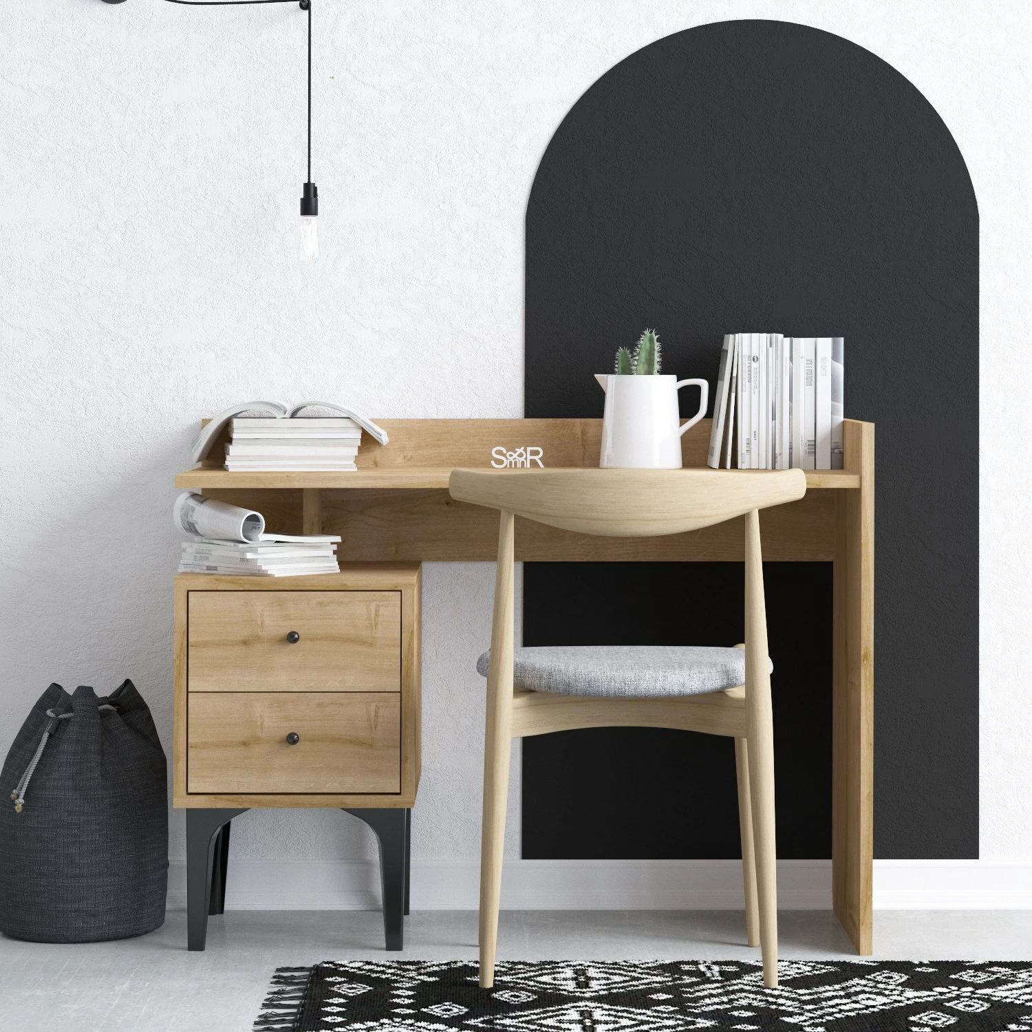 Tavolinë studimi Hanah Home, ngjyrë lisi, Dec0087