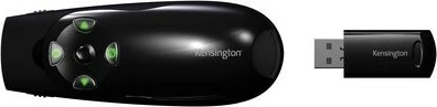 Prezenter Kensington Expert me lazer të gjelbër & kontroll kursor, RF, USB, 45 m, i zi