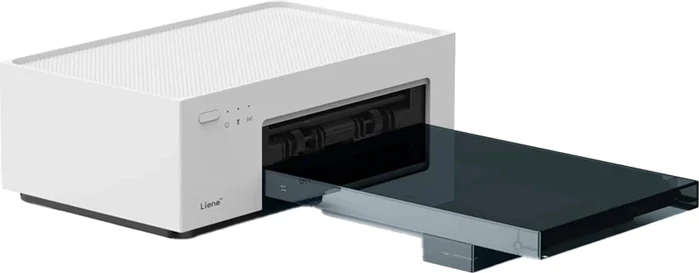 Printer foto portativ Liene Amber M100 4x6 inç, Wi‑Fi, 300 DPI, i bardhë, set me 100 fletë + 3 kartridgje