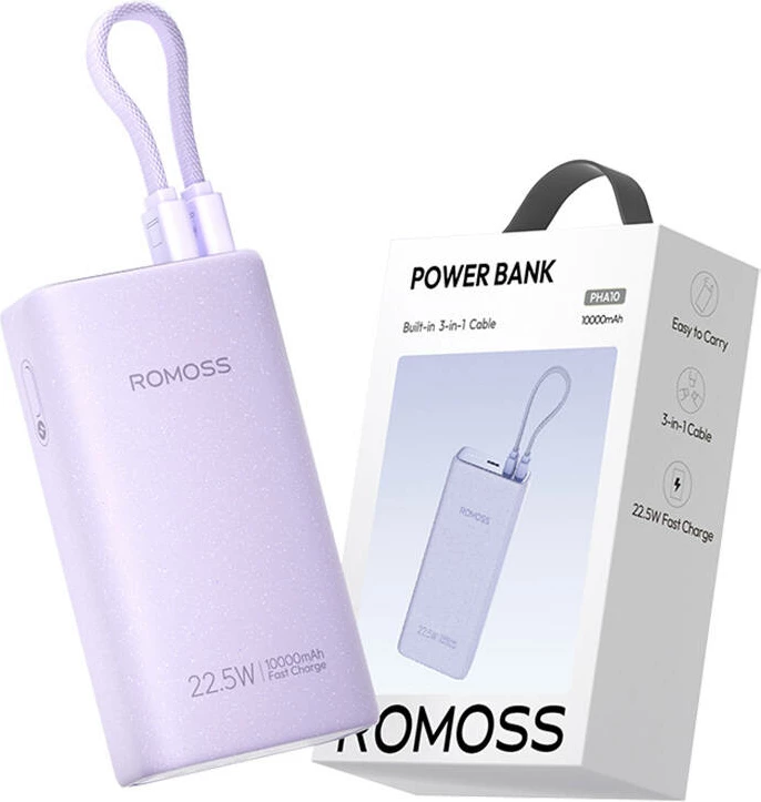 Powerbank Romoss PHA10, 10000mAh, 22.5W, vjollcë