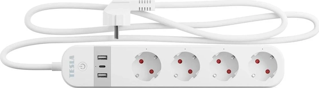 Priza inteligjente Tesla TSL-SPL-SPS300, me WiFi, e bardhë