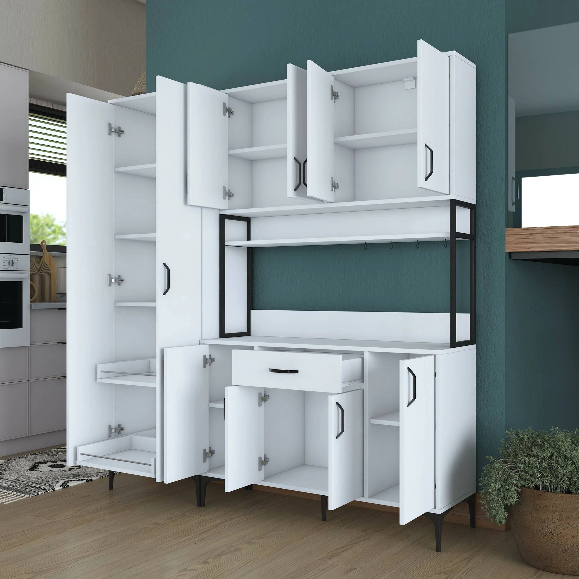 Dollap multifunksional Hanah Home, JE133 - 3054, i bardhë