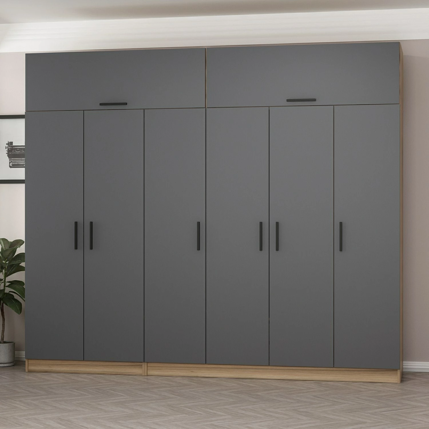 Dollap Skye Decor, ngjyrë antracit, Kale - 7720