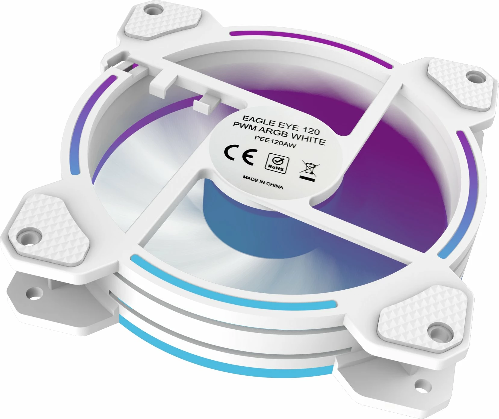 Ventilator PC PREYON Eagle Eye 120mm PWM ARGB, bardhë, 1 copë