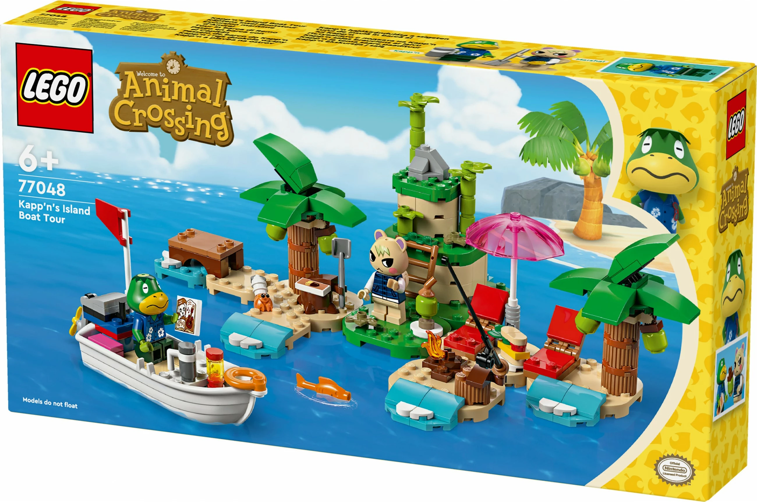 Set ndërtimi LEGO Animal Crossing Kapp'n's Island Boat Tour 233 pjesë, multingjyrësh