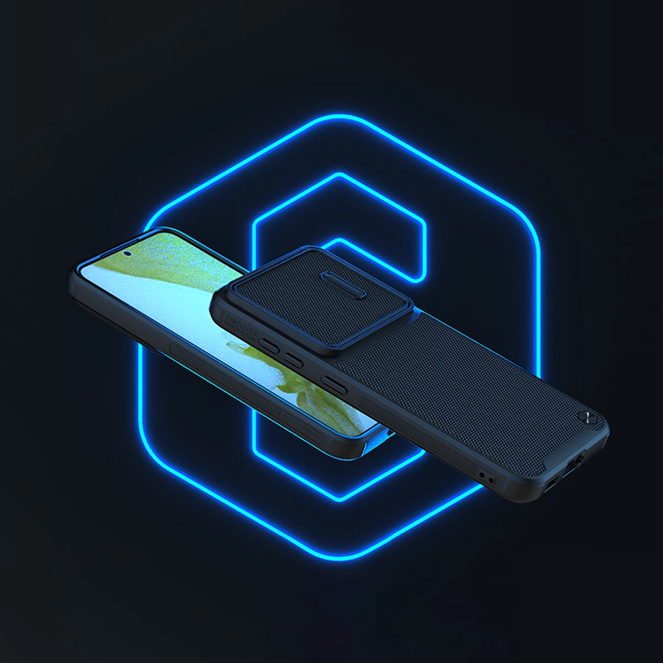 Mbështjellës Nillkin Textured S Case për Samsung Galaxy S23+, me kapak kamere, e zezë