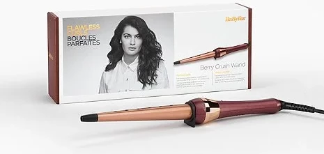 ondulues flokësh BaByliss 2523PE konik 25-13 mm Advanced Ceramics 30 temperatura 150-210°C quartz-ceramic, ngjyrë rozë e artë/bordo