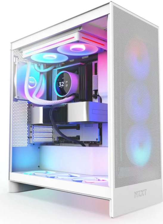 Ftohës ujor AIO CPU, NZXT Kraken Elite 280 RGB 2024 RL-KR28E-W2, 280mm, AMD AM4, i bardhë