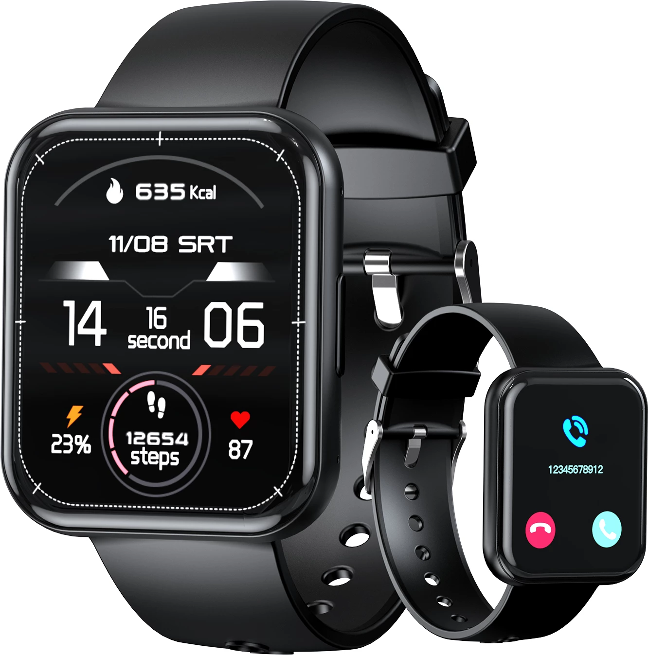 Smartwatch Choetech WT001, 1.91", IP67, Bluetooth 5.0, 300 mAh, e zezë