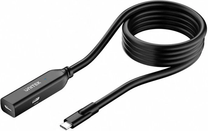 Kabllo zgjatëse USB-C Unitek U1335ABK01, 5m, USB 3.2 Gen 2 10Gbps, PD 100W, e zezë