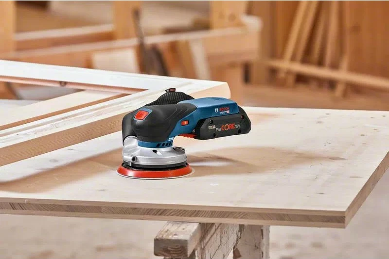 Lëmues orbital Bosch GEX 18V-125, pa kabllo, 18V, i zi/kaltër/gri