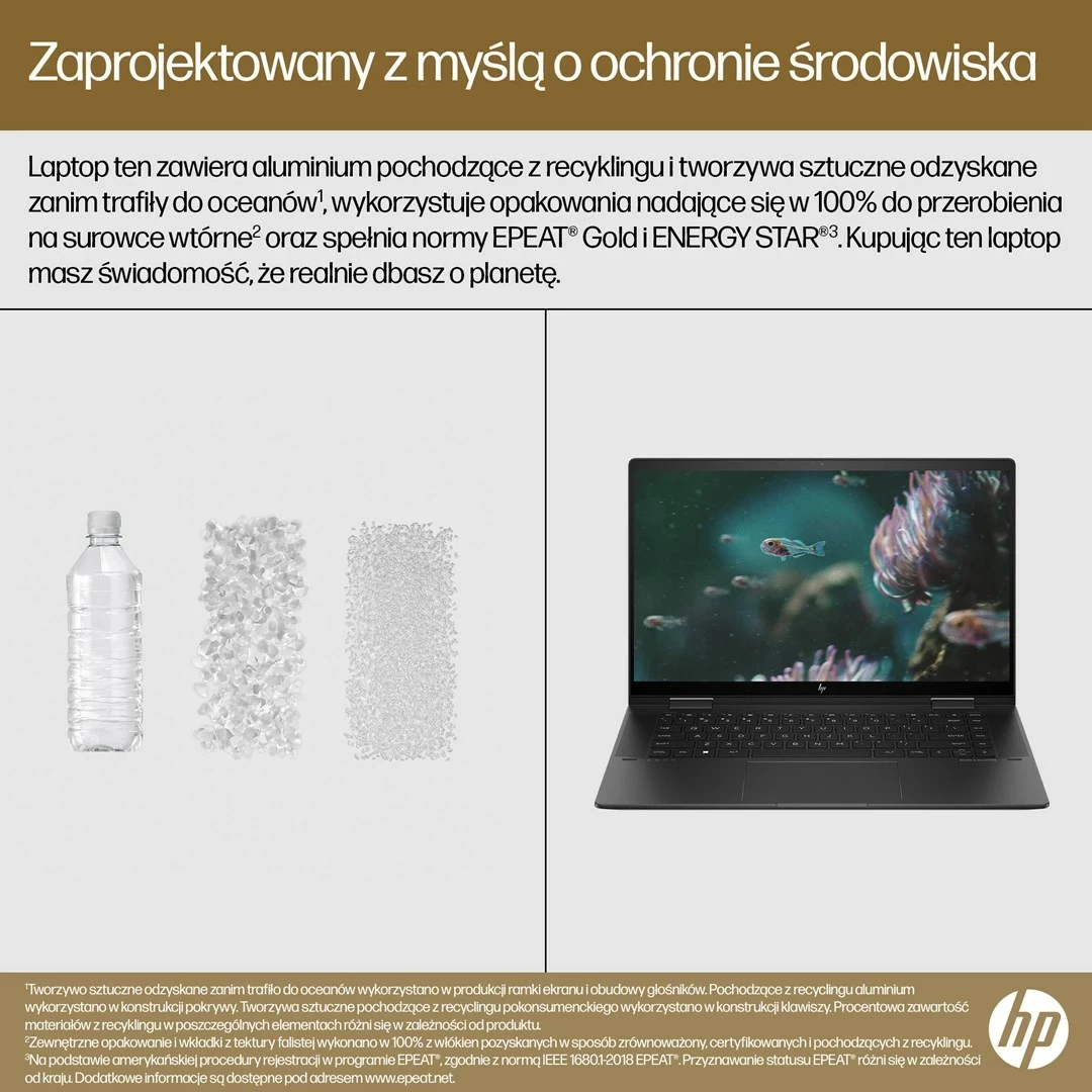 Laptop HP ENVY x360 15-FH0023DX, AMD Ryzen 7, 16 GB RAM, 512 GB SSD, Ekran me prekje 15.6", i zi