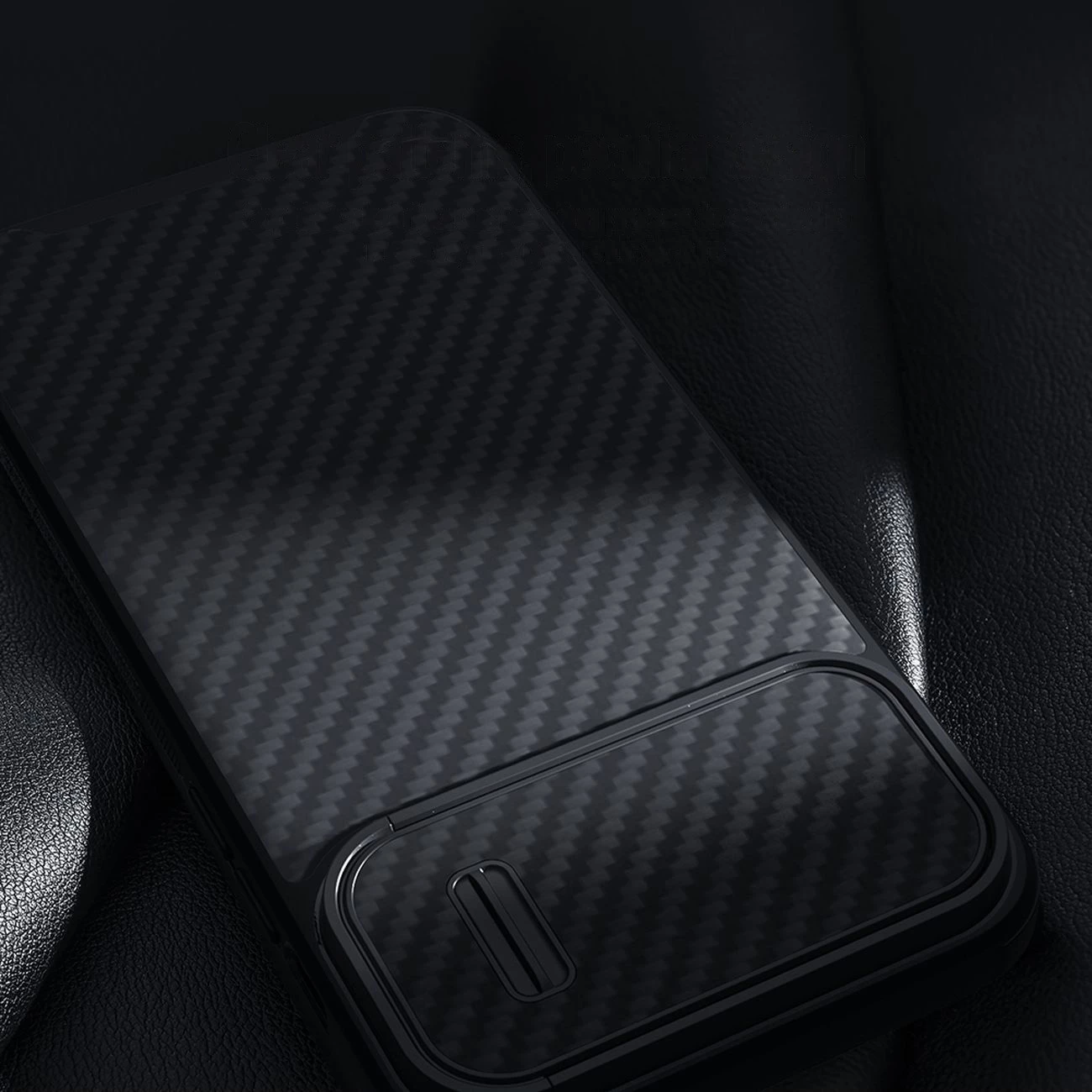 Mbështjellës Nillkin Synthetic Fiber S Case për iPhone 14, me kapak kamere, i zi