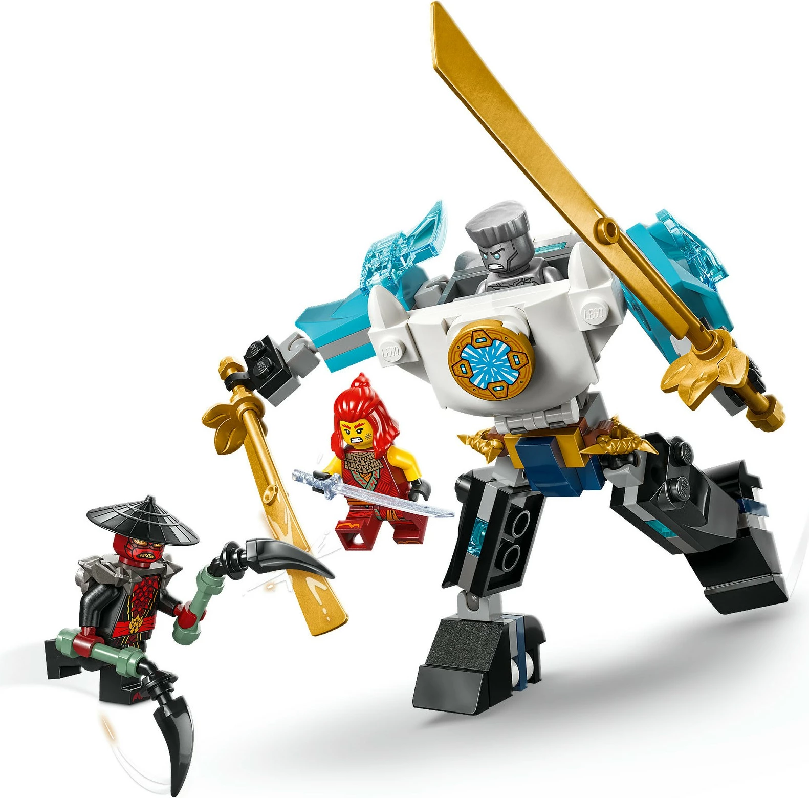 Set ndërtimi LEGO Ninjago 71827, Zane’s Battle Suit Mech, 92 pjesë, multikolor