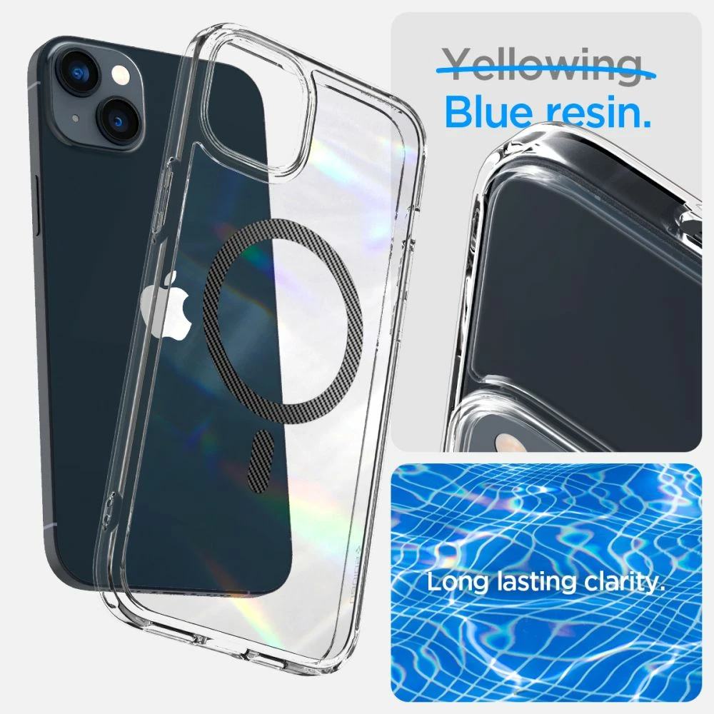 Mbështjellës Spigen Ultra Hybrid Mag për iPhone 14 Plus, MagSafe, Transparent Gri