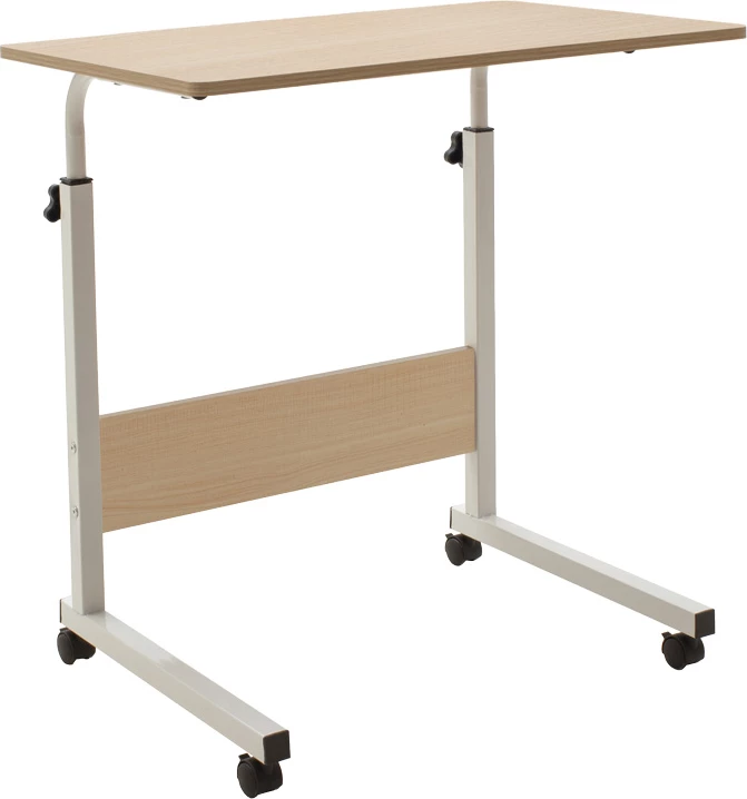 Tavolinë metalike për kompjuter Piper MDF, ngjyrë lisi të çelur, 60x40x69-90cm