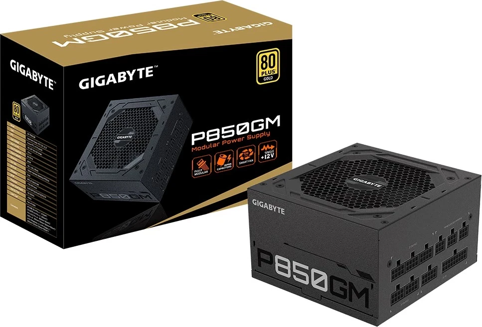 Burimi i Energjisë Gigabyte P850GM, 850 W, 20+4 pin ATX, i Zi