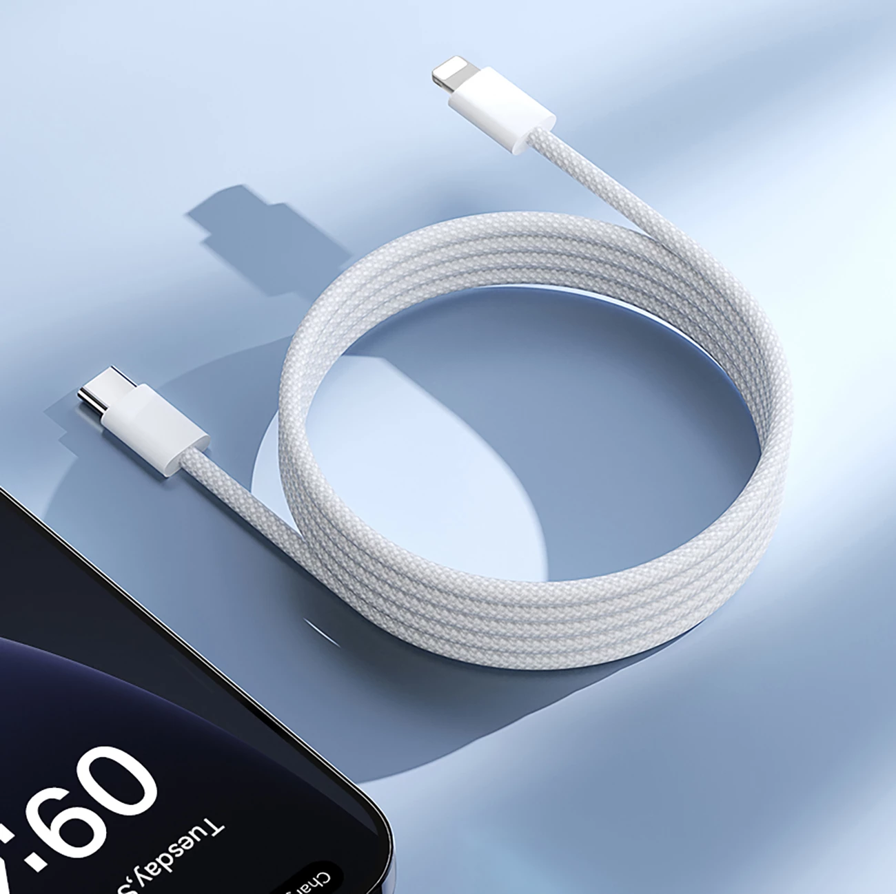 Kabllo Joyroom S-A45 Ben Series, USB-C në Lightning, 1m, 30W, i bardhë