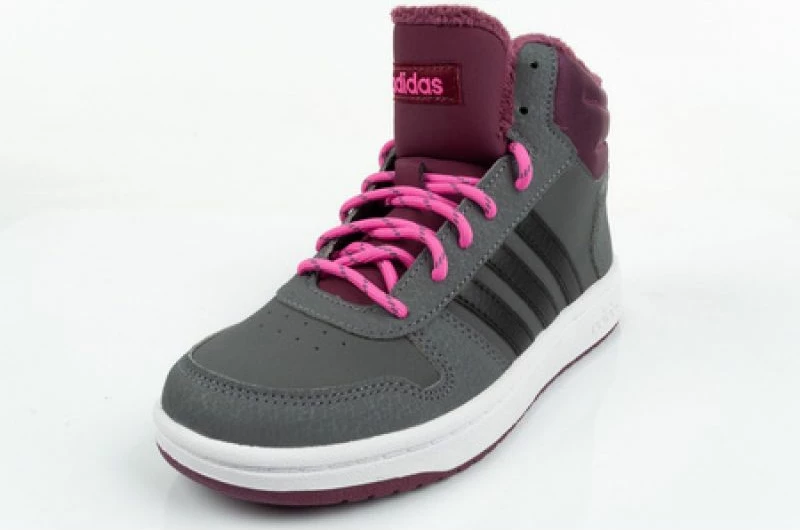 Atlete për fëmijë adidas Hoops Mid 2.0 K, ngjyrë rozë dhe gri