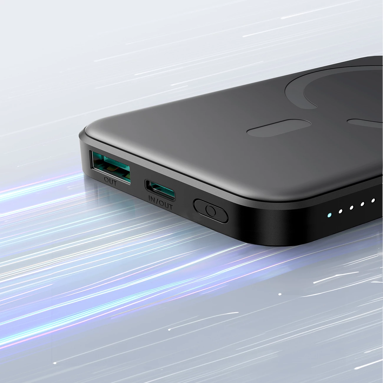 Powerbank Joyroom JR-W020 Mini 5000mAh, USB-A/USB-C, karikim wireless, i zi