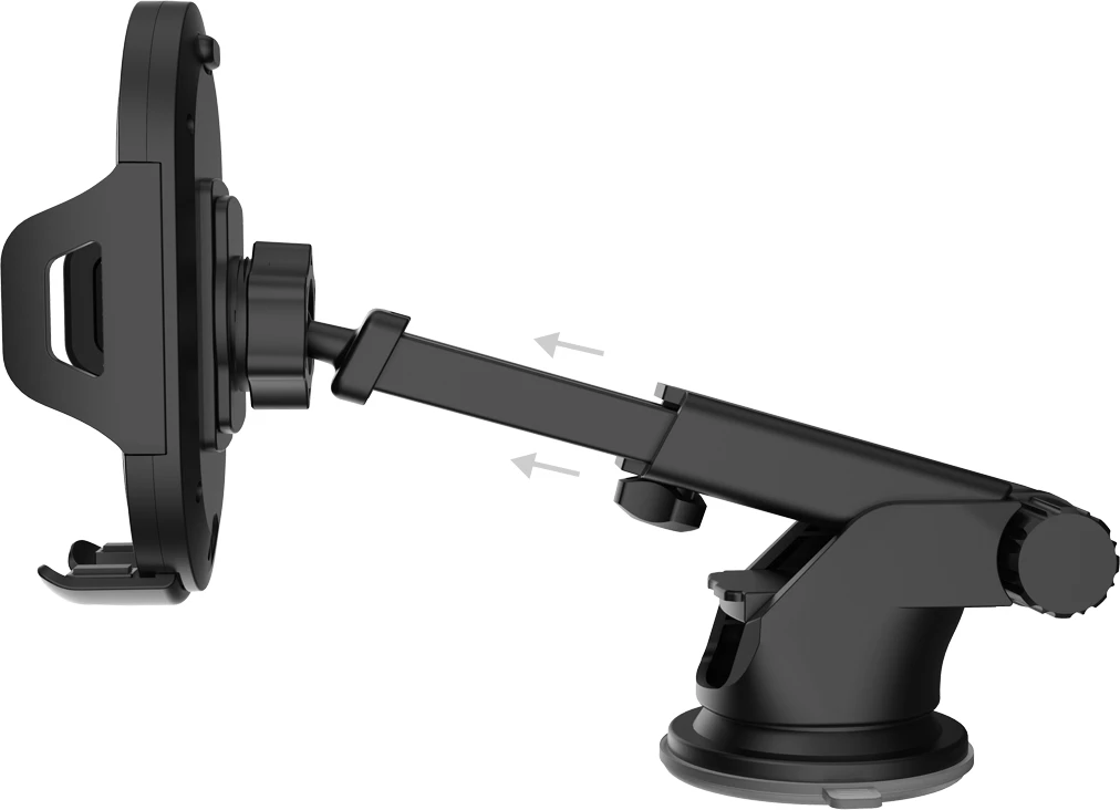 Mbajtës telefoni për veturë Dudao F2S, me krah teleskopik, i zi