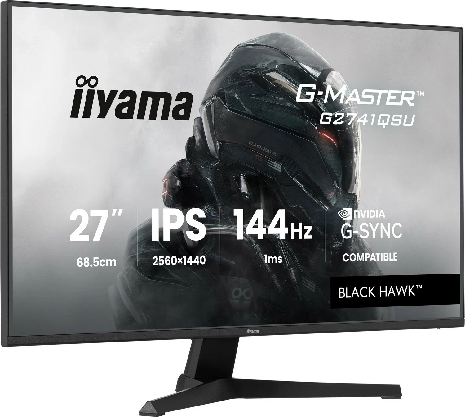 Monitor gaming iiyama G-Master G2741QSU-B1, 27 inch, QHD, 144Hz, IPS, zi