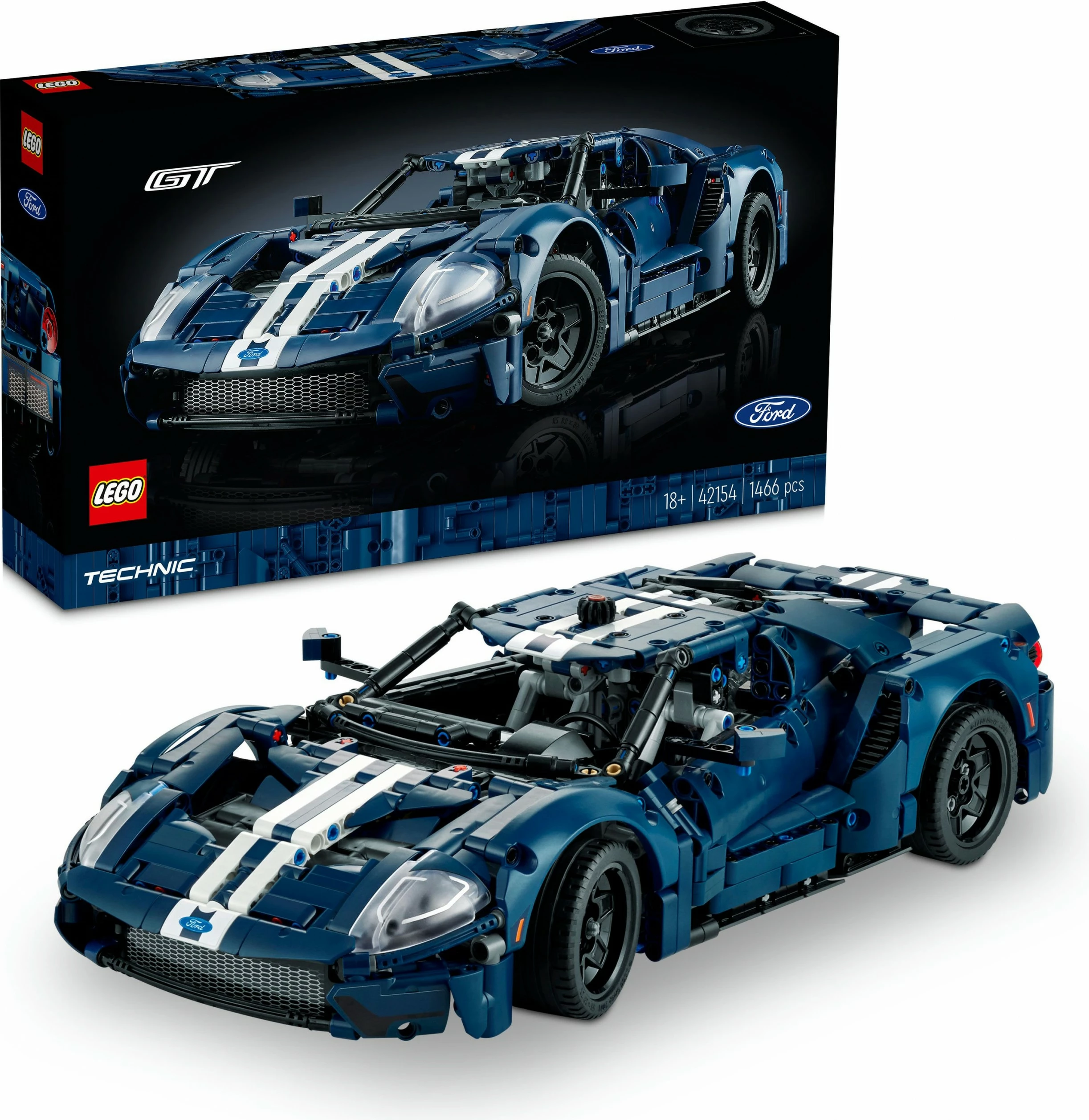 Set ndërtimi LEGO Technic 2022 Ford GT, 1468 pjesë, shumëngjyrësh