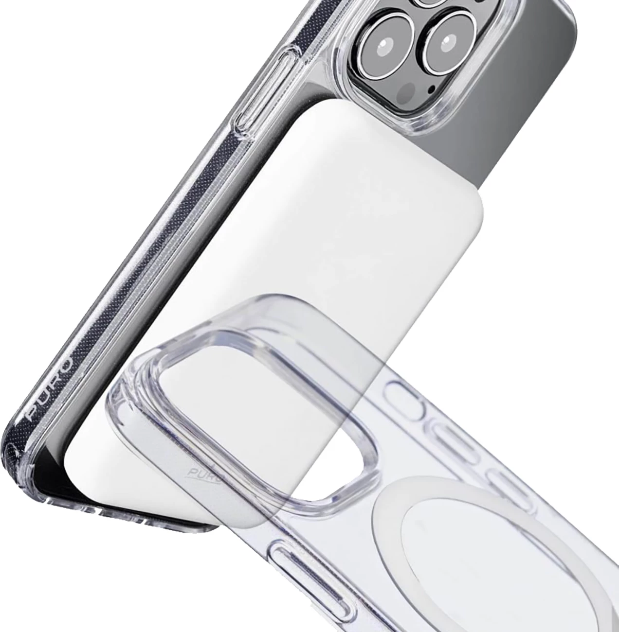 Mbështjellës Puro Lite Mag MagSafe për iPhone 14 Pro, transparent